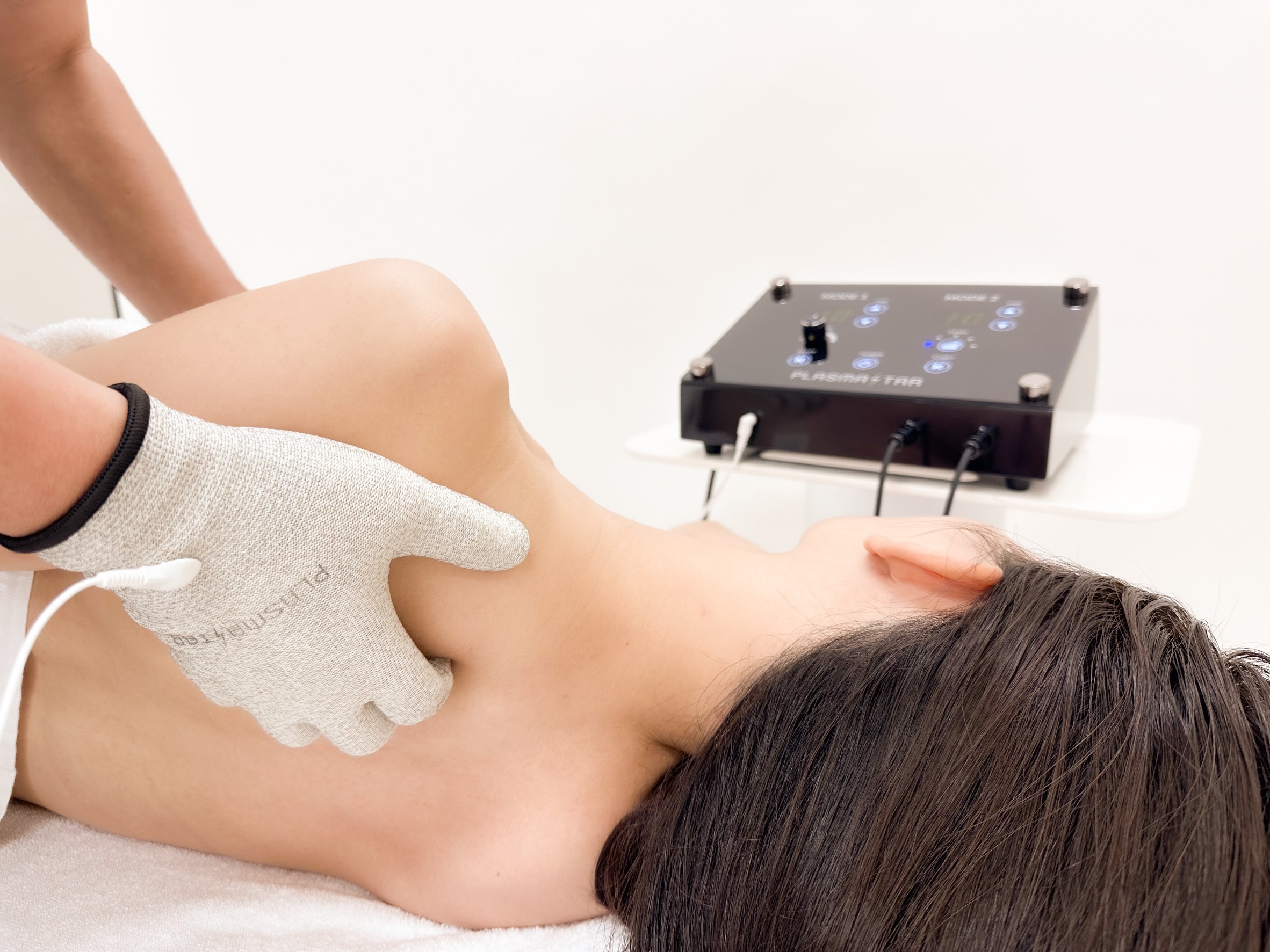 プラズマ機器、プラズマスターでのボディ施術のイメージ