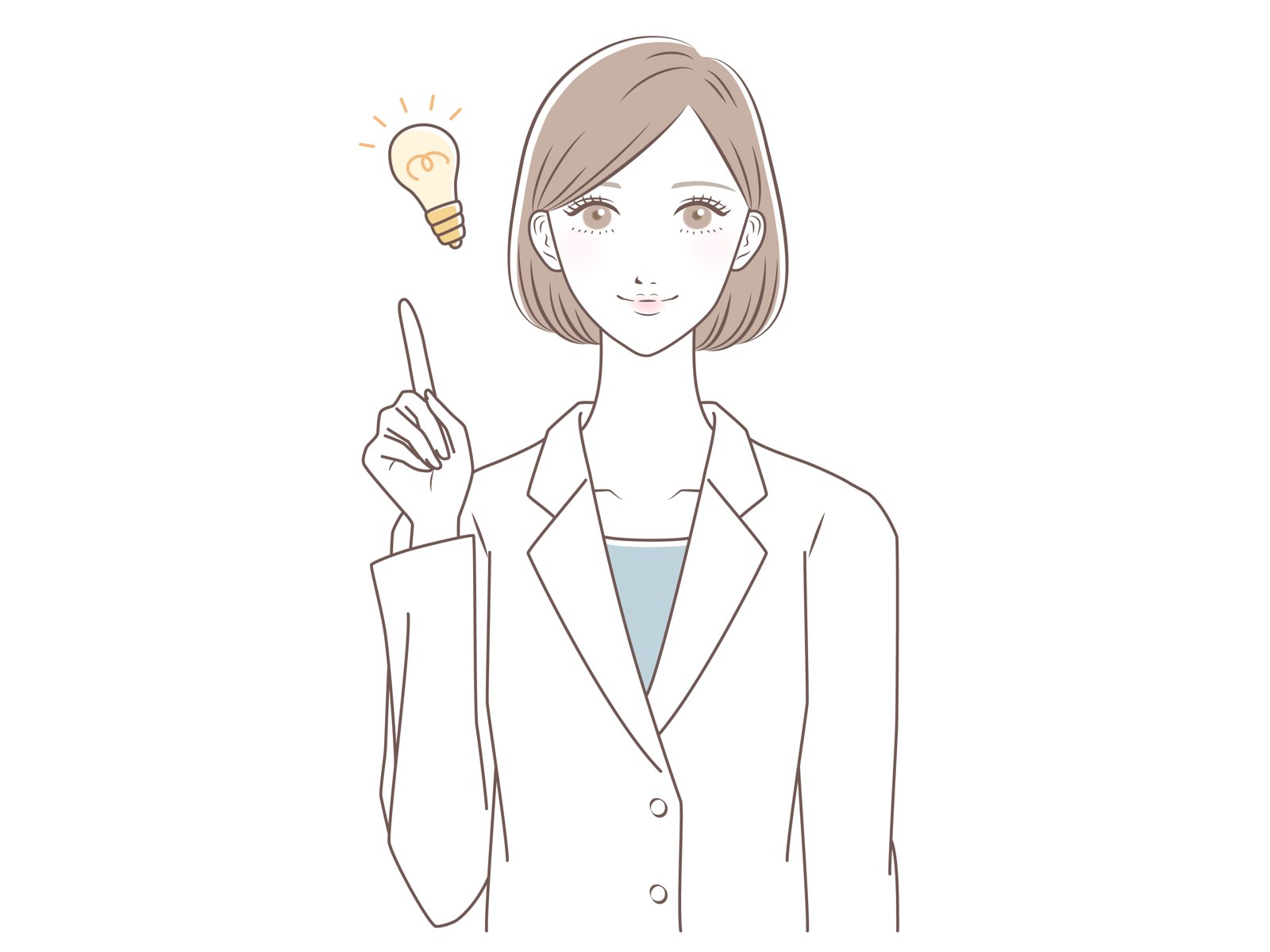 補助金の流れが分かってひらめくスタッフのイラスト